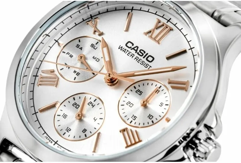 Orë dore për femra CASIO, argjend - 4