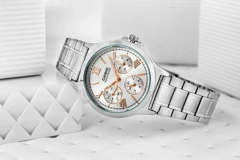 Orë dore për femra CASIO, argjend - 6