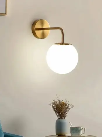 Llambë muri Opviq, ngjyrë ari dhe e bardhë, BRZ-340066