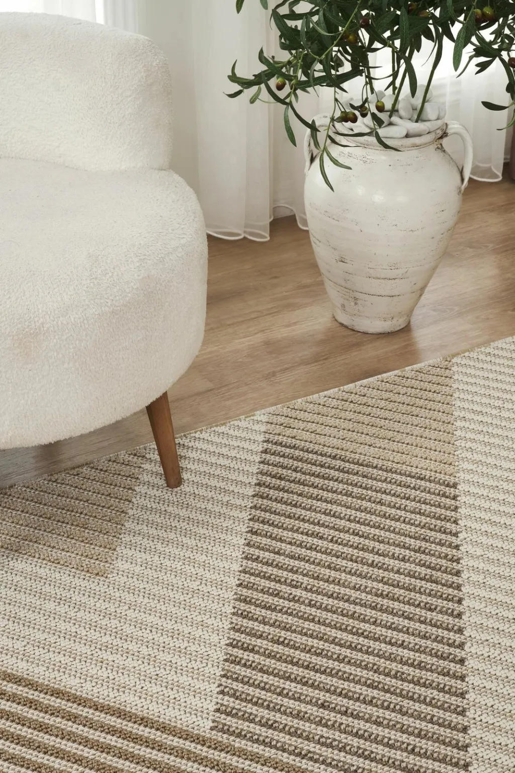 Qilim Conceptum Hypnose, 60x100cm, i bardhë dhe i verdhë, Beverly 2212 - 2