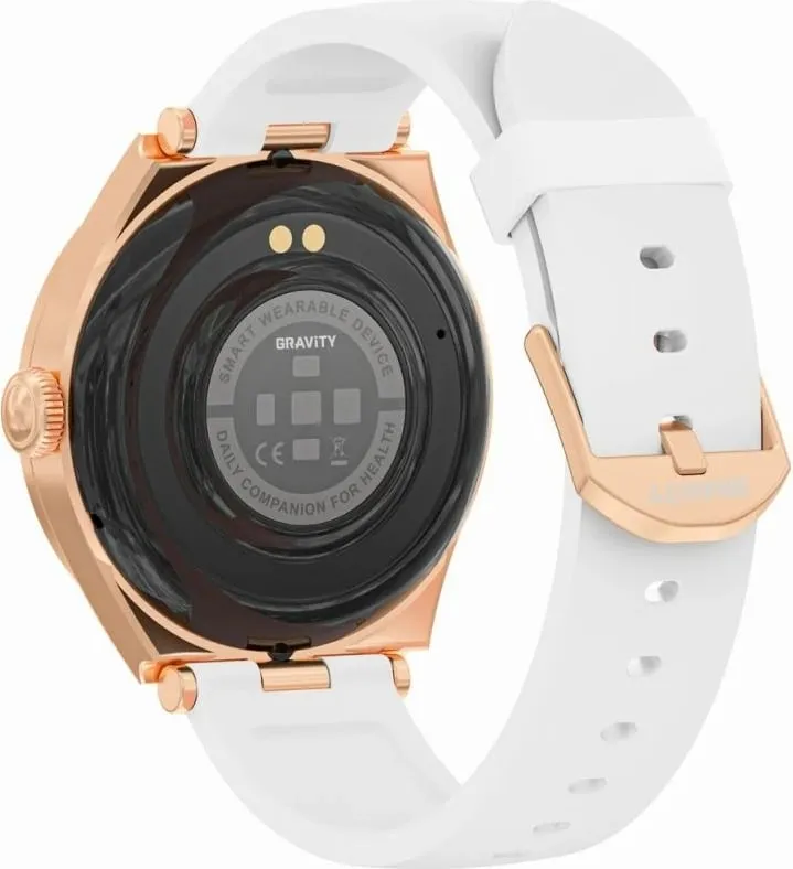 Smartwatch Gravity për femra, rozë e bardhë - 4