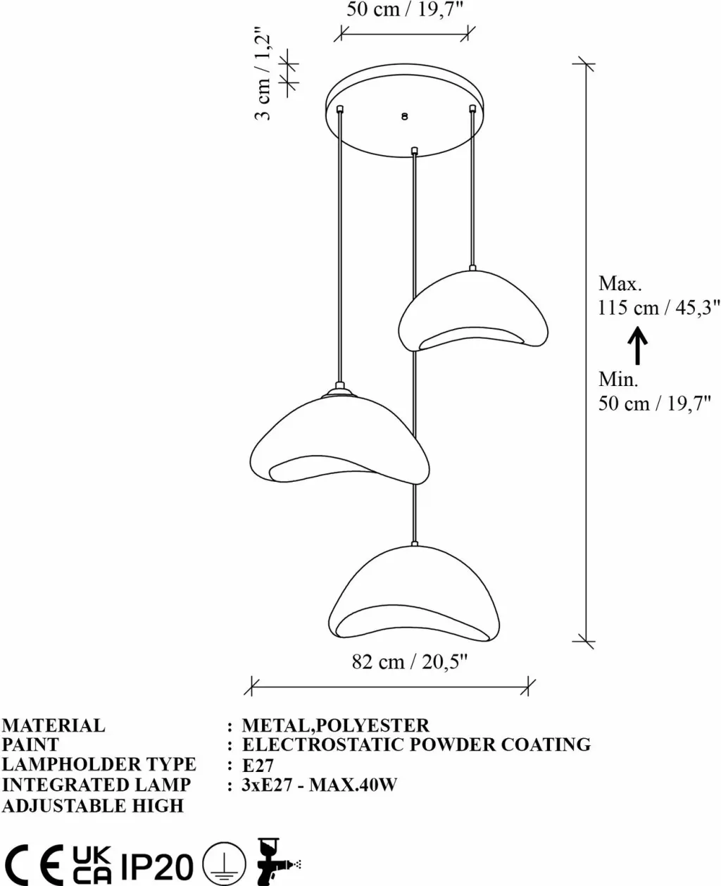 Llambë tavani Opviq, LUNA-SET-T-LUNA, e bardhë - 9