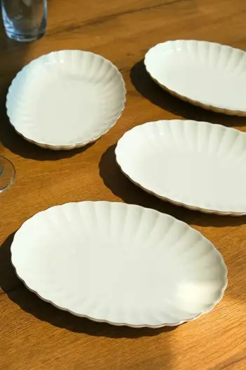 Pjatë servirëse porcelani Hermia Concept, BNLZF28KY20, shumëngjyrëshe, 27x19x2.5cm
