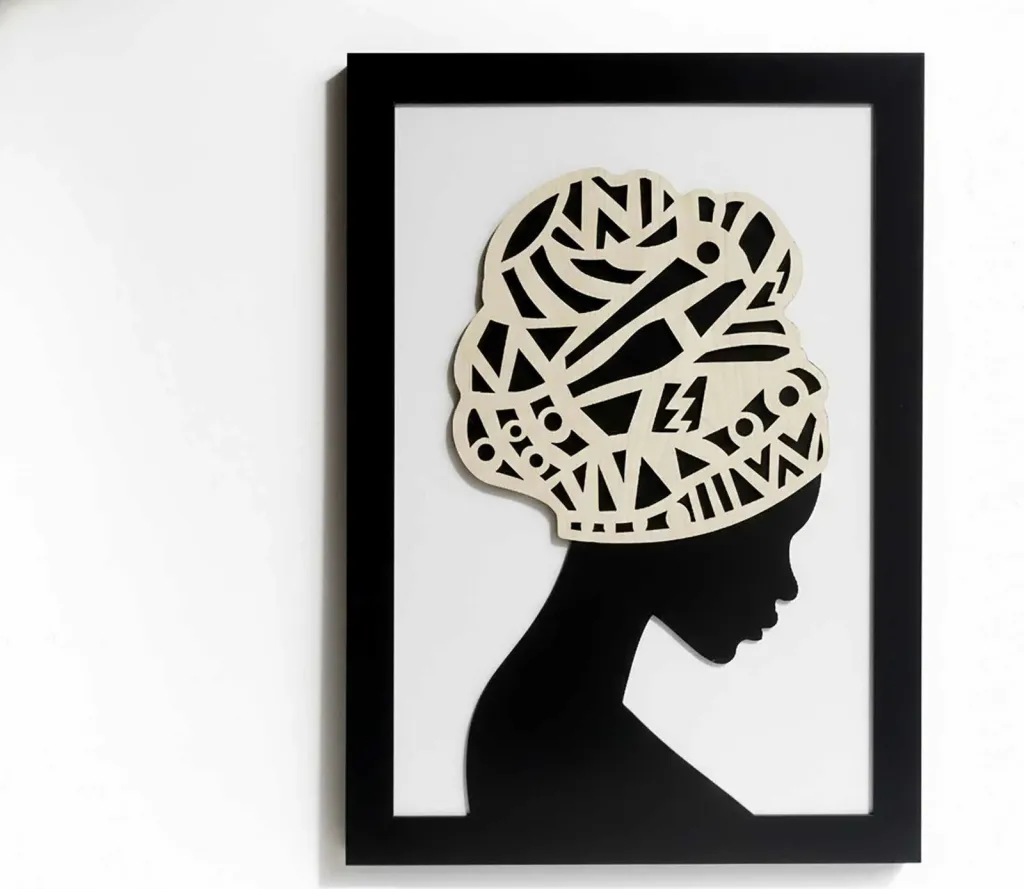 Pikturë dekorative me kornizë MDF, Wallity, Charm, e zezë dhe e bardhë, 47.5x68cm - 5
