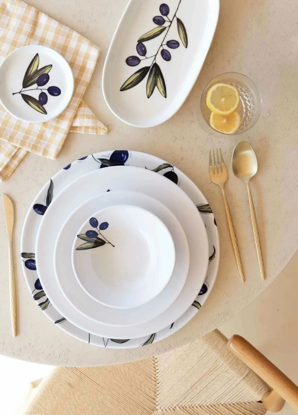 Set pjatash shërbimi (2 copë), Hermia Concept, OVS0021 - 3