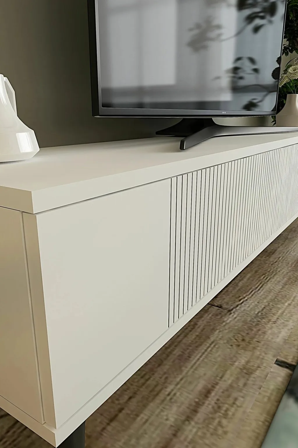Komodë TV Skye Decor, Corsa 120, e bardhë - 3