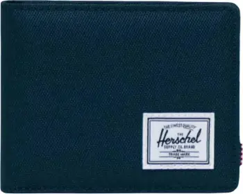 Portofol Herschel Roy, 6 ndarje kartelash, xhep për para, i zi