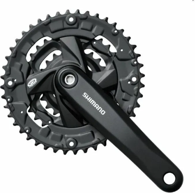 Crankset Shimano për biçikletë, i zi - 1