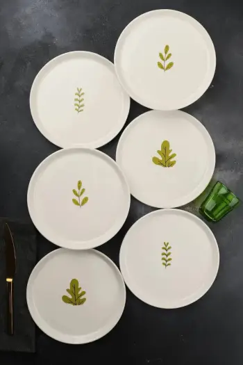 Set pjatash për ëmbëlsira, 6 copë, Hermia Concept, porcelan, Por-PST205