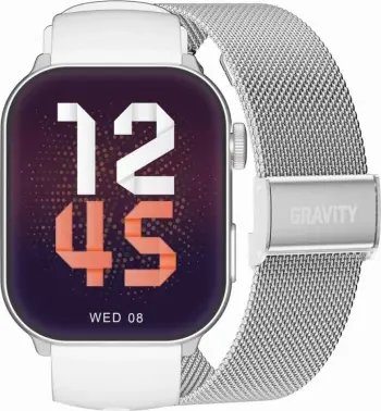 Smartwatch për femra Gravity, e bardhë/argjendtë