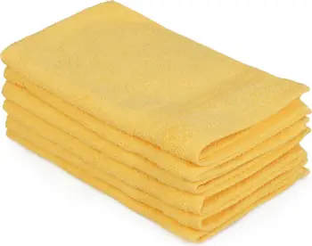Set peshqirësh për larje (6 copë), Mijolnir, ngjyrë e verdhë e errët
