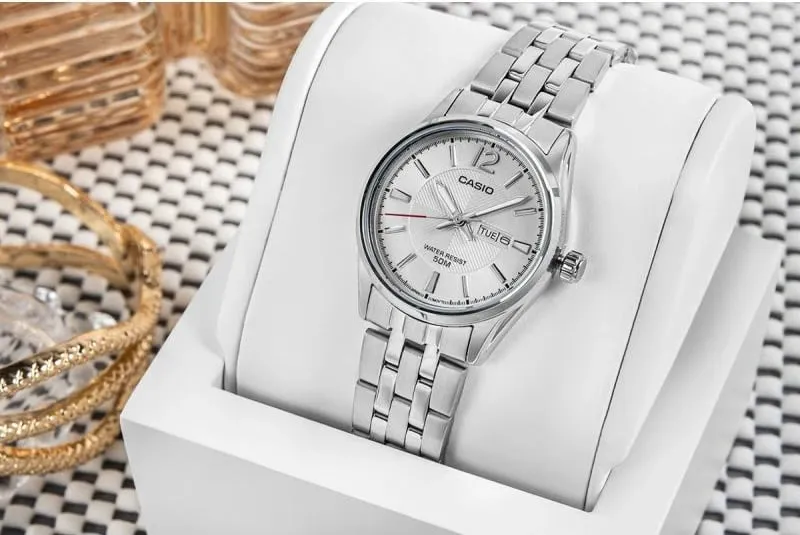 Orë dore për femra CASIO, argjendi - 5