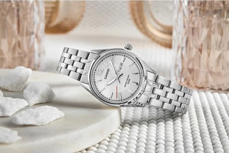 Orë dore për femra CASIO, argjendi - 6