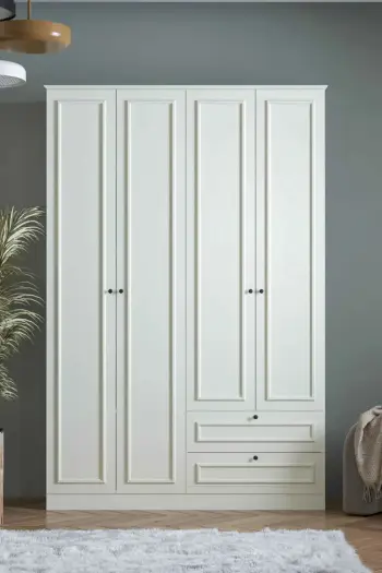 Dollap për rroba, ngjyrë e bardhë, Skye Decor Mira 210