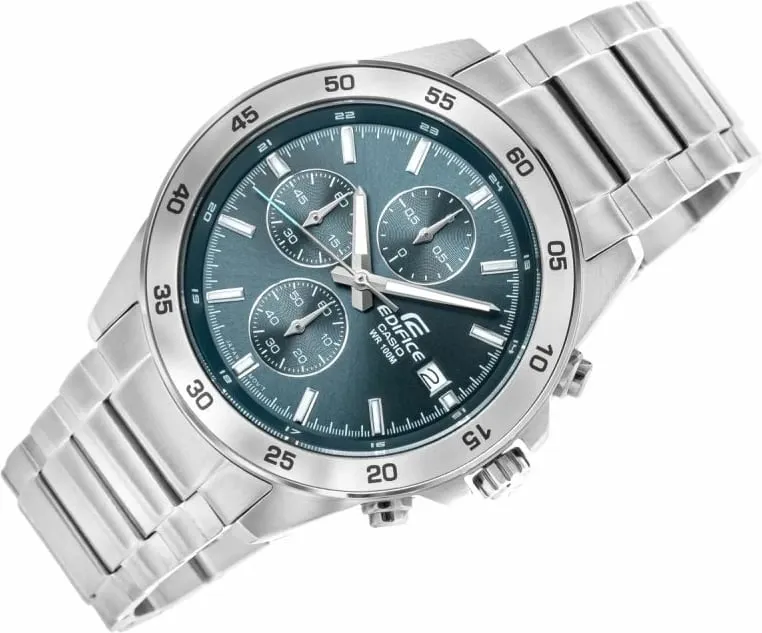 Orë dore për meshkuj CASIO, argjendtë/blu - 2