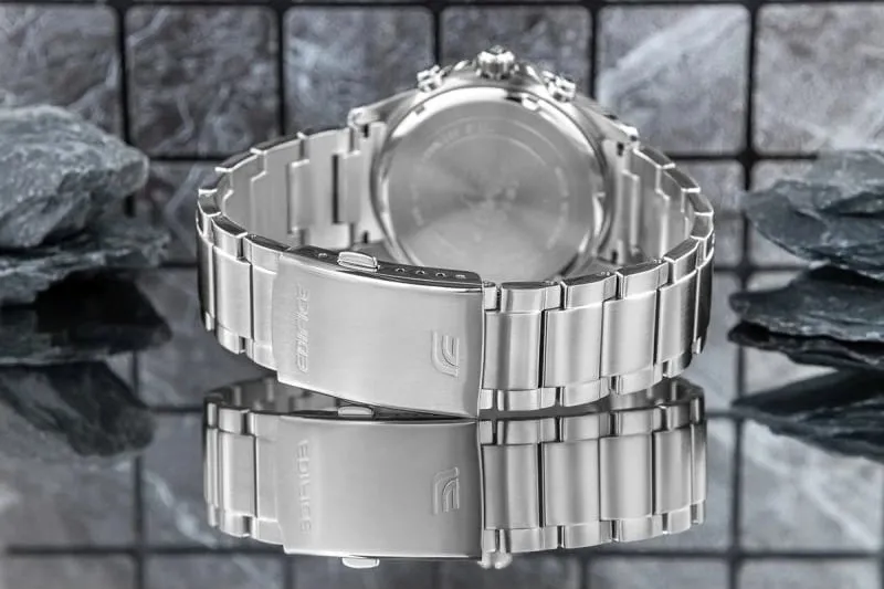 Orë dore për meshkuj CASIO, argjendtë/blu - 7
