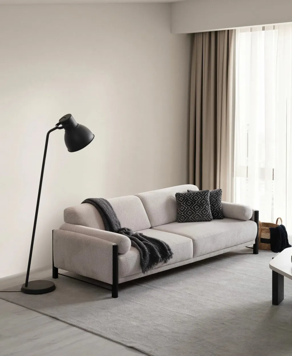 Divan treshe Nora, bezhë, Atelier del Sofa - 1