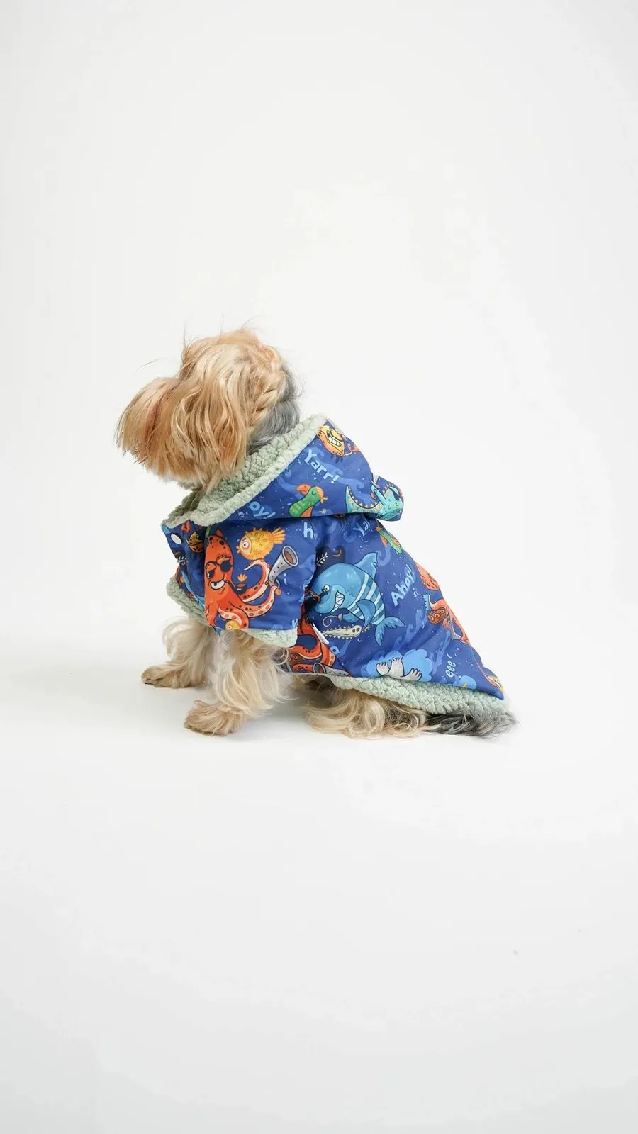 Bluze me kapuç për qen, multikolor, Ocean Raincoat, Paws & Whiskers, XL - 2