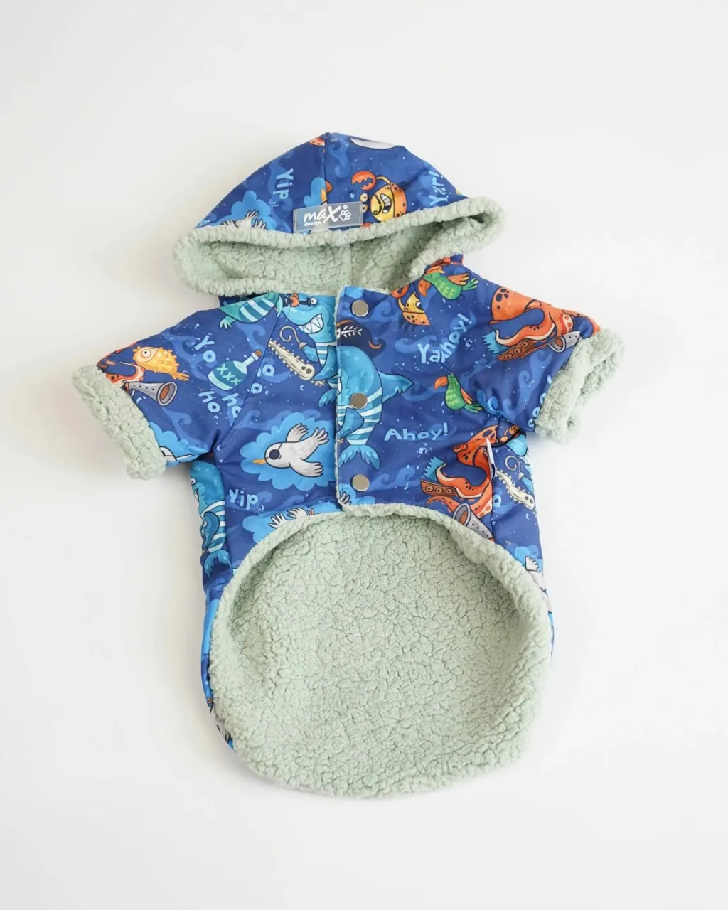 Bluze me kapuç për qen, multikolor, Ocean Raincoat, Paws & Whiskers, XL - 3