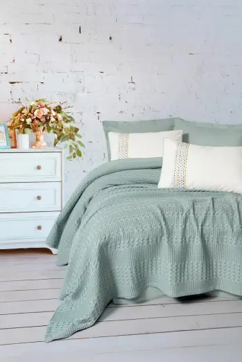 Set piké dopio, ngjyrë mint, L'Essentiel Linge de Maison