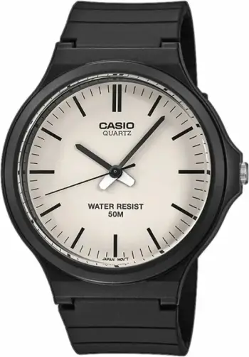 Orë dore për meshkuj Casio, e zezë