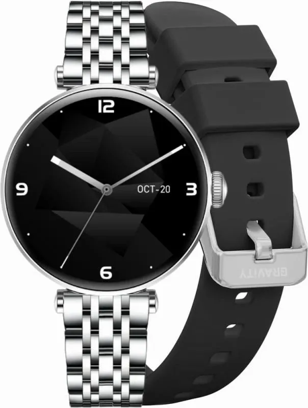 Smartwatch Gravity unisex, e zezë - 1