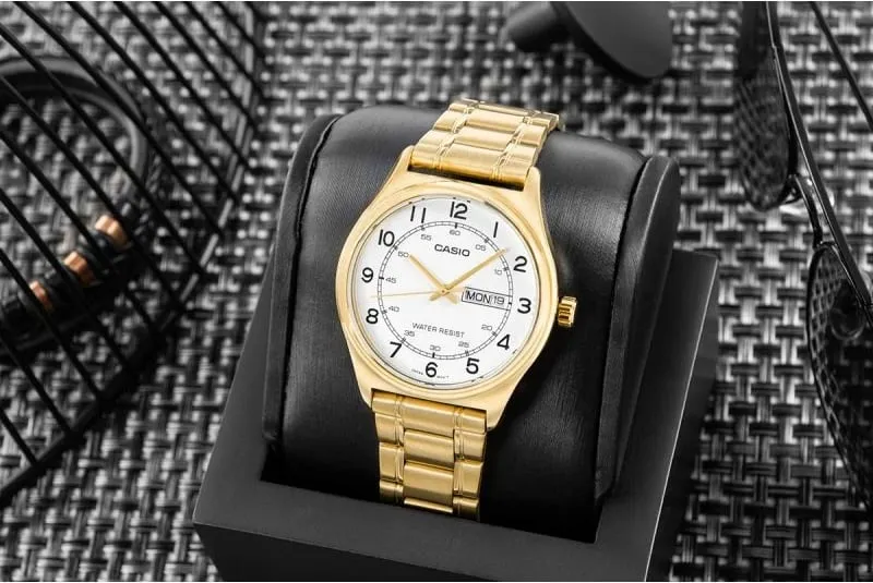 Orë dore për meshkuj Casio, të arta - 5