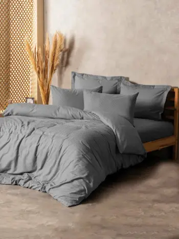 Set mbulesë jorgani njëpersonësh Ranforce, gri, L'Essentiel Linge de Maison