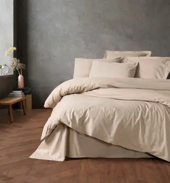 Set mbulesash për jorgan dopio, ranforce, ngjyrë bezhë, L'Essentiel Linge de Maison