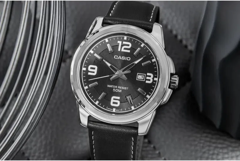 Orë dore për meshkuj CASIO, e zezë - 5