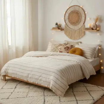 Set mbulesë krevati King Ranforce, krem dhe kafe, L'Essentiel Linge de Maison, Porto