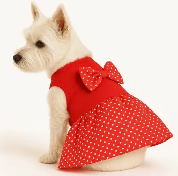 Fustan i kuq për qen, Paws & Whiskers, Reddresses