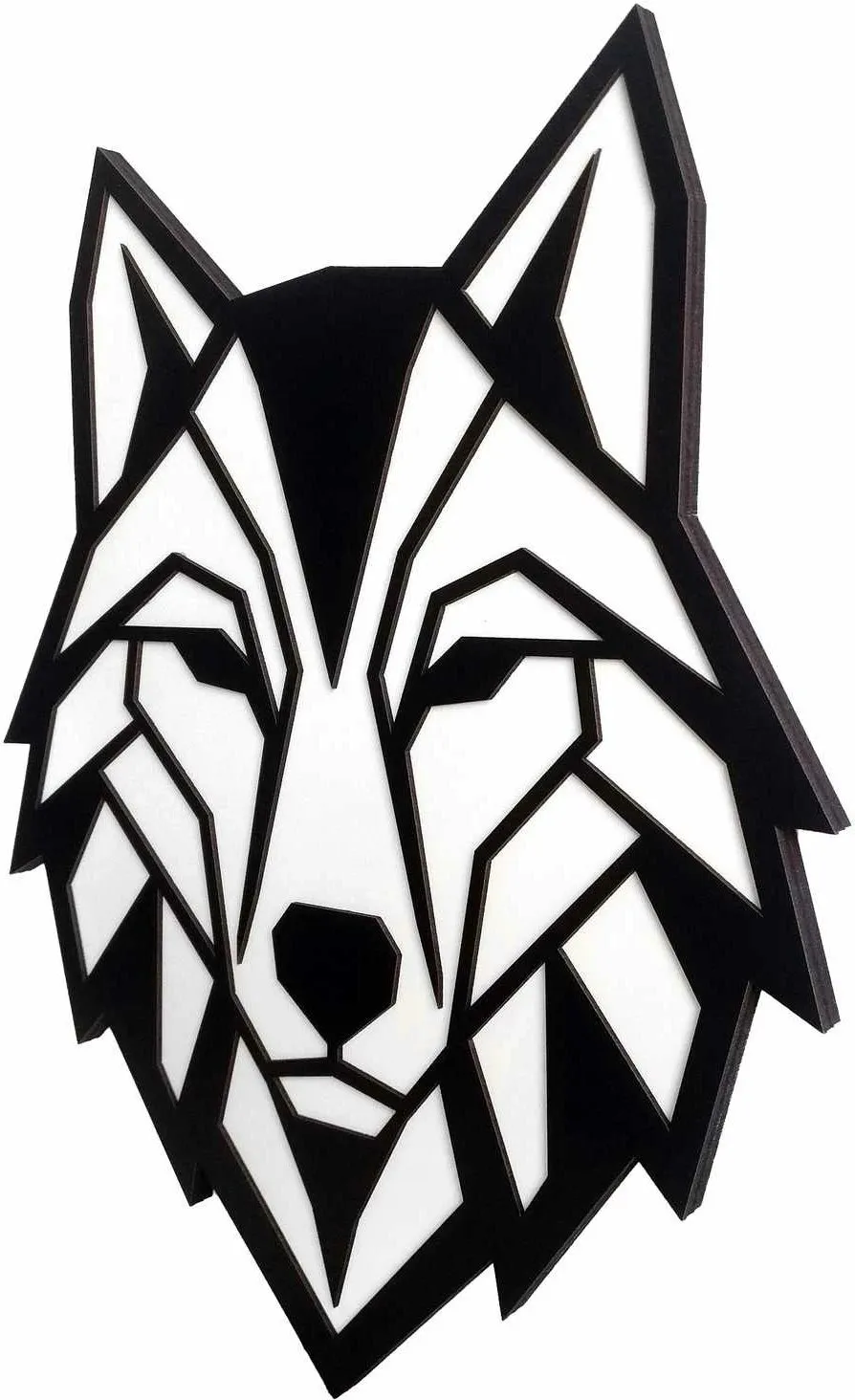 Pikturë dekorative me kornizë MDF, Wallity, Ruka, e zezë dhe e bardhë, 55x68cm - 5