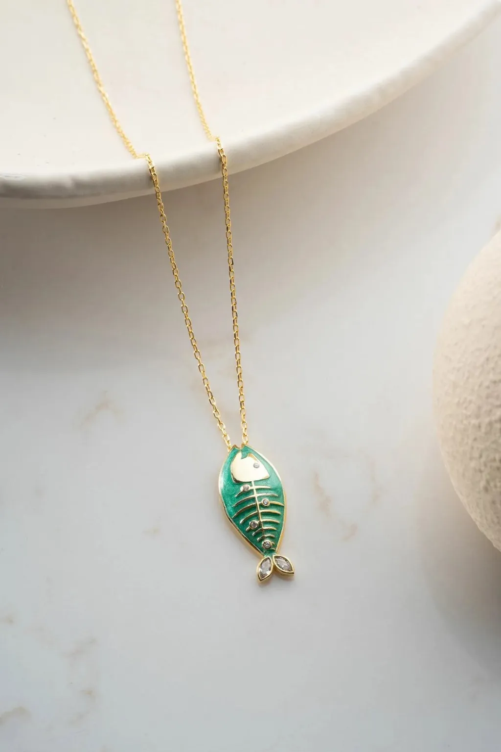 Qafore argjendi Jumeon, ngjyrë e verdhë, SİLVANOJEWELRY303 - 2