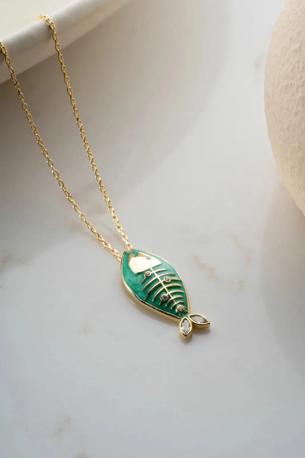 Qafore argjendi Jumeon, ngjyrë e verdhë, SİLVANOJEWELRY303 - 3
