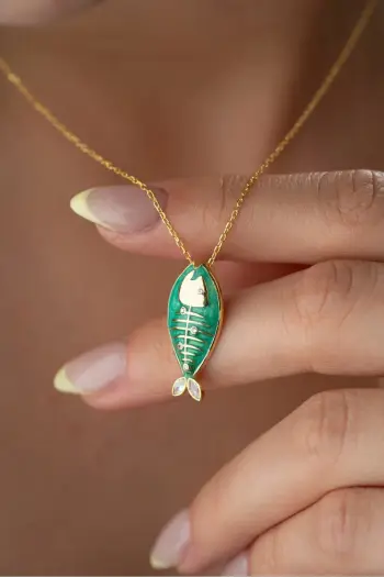 Qafore argjendi Jumeon, ngjyrë e verdhë, SİLVANOJEWELRY303