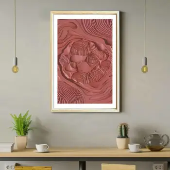 Pikturë dekorative me kornizë MDF Wallity, Ahswabisabi-001, 62x92cm