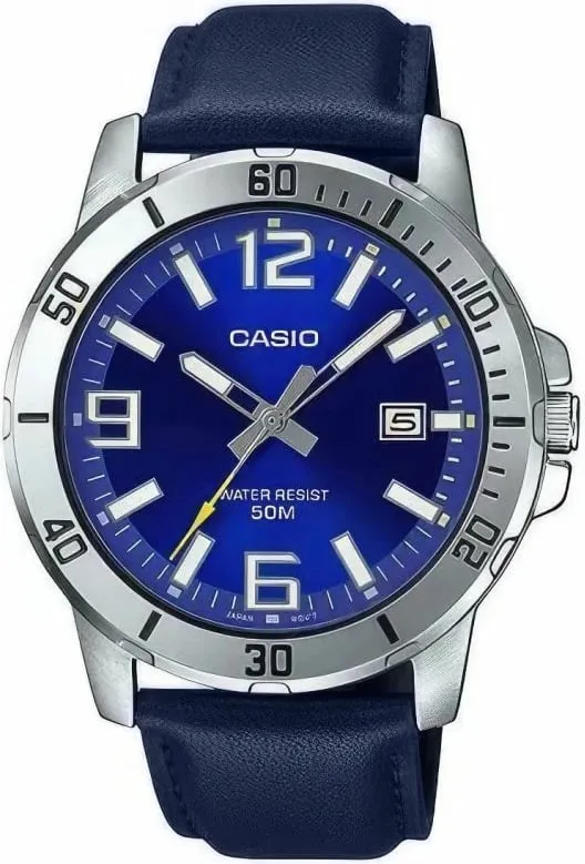 Orë dore për meshkuj Casio, blu - 1