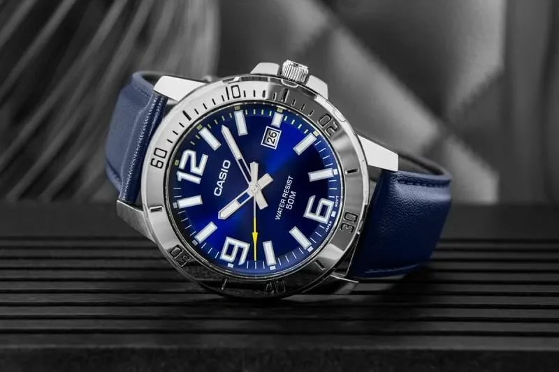 Orë dore për meshkuj Casio, blu - 5