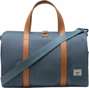 Çantë duffle Herschel Supply Novel Carry On, 26.5L, me ndarje për laptop, blu Mirage me qepje të bardha