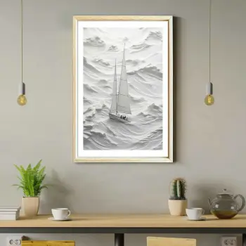 Pikturë dekorative me kornizë MDF Wallity, Ahswabisabi-009, 62x92cm