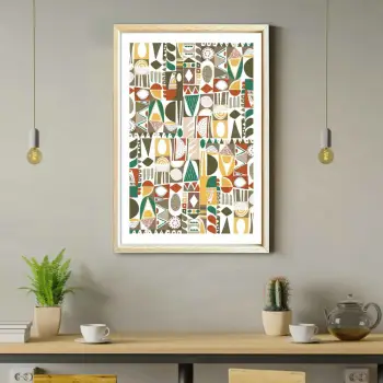 Pikturë dekorative me kornizë MDF Wallity, Ahswabisabi-011, 62x92cm