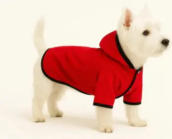 Bluze me kapuç për qen, e kuqe, Paws & Whiskers, softshell, madhësia S