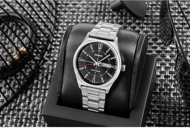 Orë dore për meshkuj Casio, argjend - 5