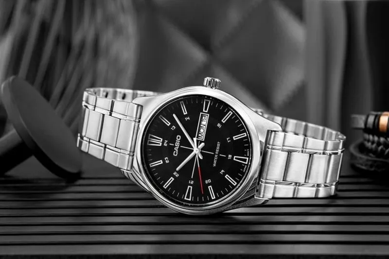 Orë dore për meshkuj Casio, argjend - 6