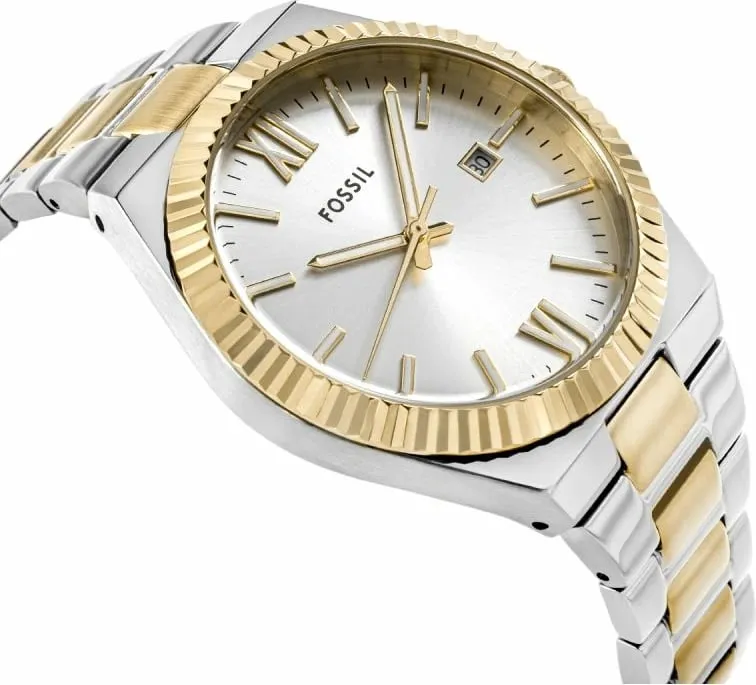 Orë dore për femra Fossil, argjend e ar - 3