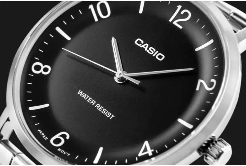 Orë dore për meshkuj CASIO, argjendtë - 4