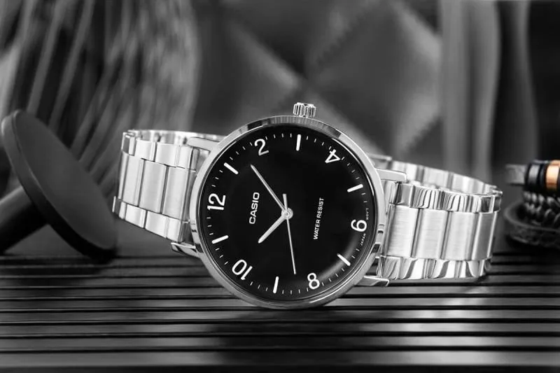 Orë dore për meshkuj CASIO, argjendtë - 6