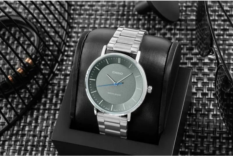 Orë dore për meshkuj Casio, argjend - 5