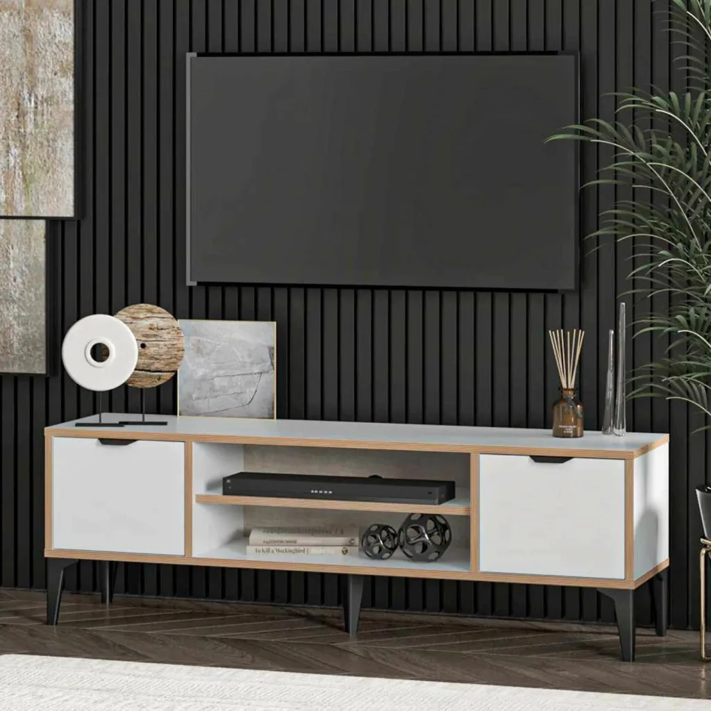 Komodë TV Skye Decor, Arden, e bardhë - 4